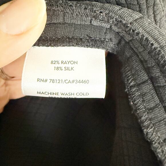 Eileen Fisher Silk Blend Crepe Jacket Size Medium - Picture 6 of 6